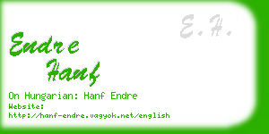 endre hanf business card